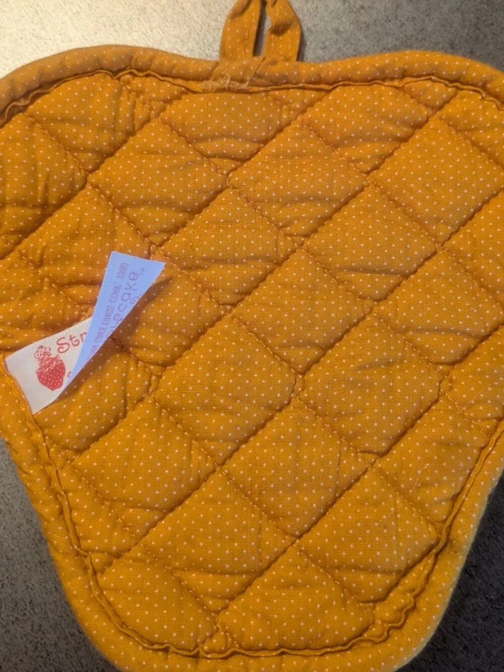 Vintage 1980 Strawberry Shortcake Orange Pot Holder / Hot Pad